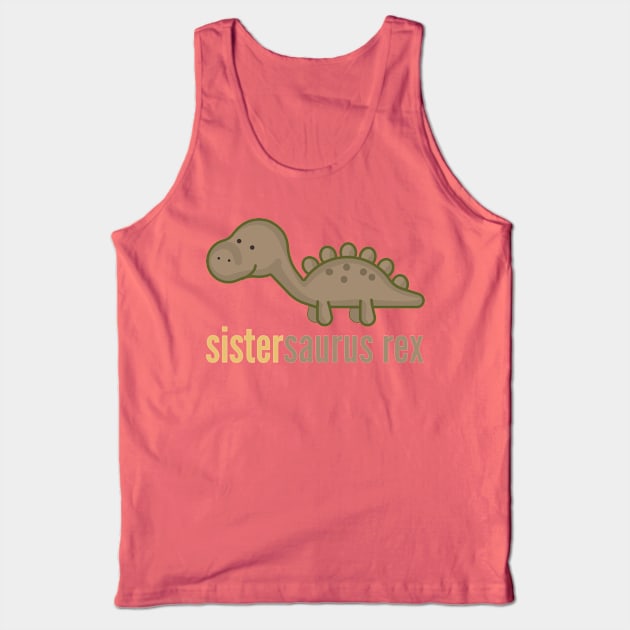 Sistersaurus Rex T-Shirt Family Dinosaur Shirts Tank Top by DoggyStyles